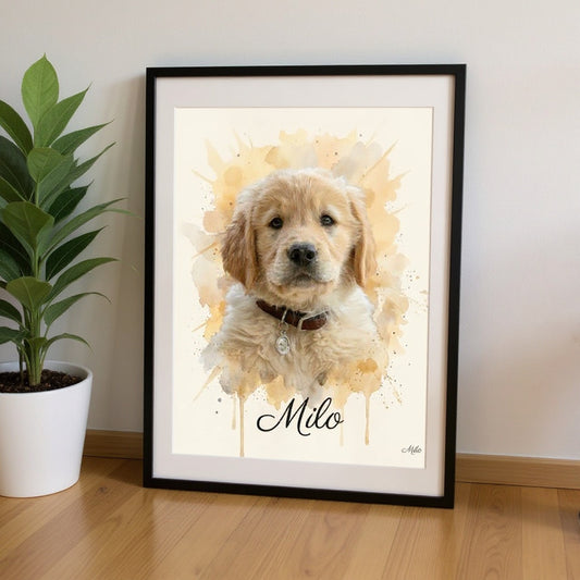 Affiche d'art portrait de chien — Mon Chouchou